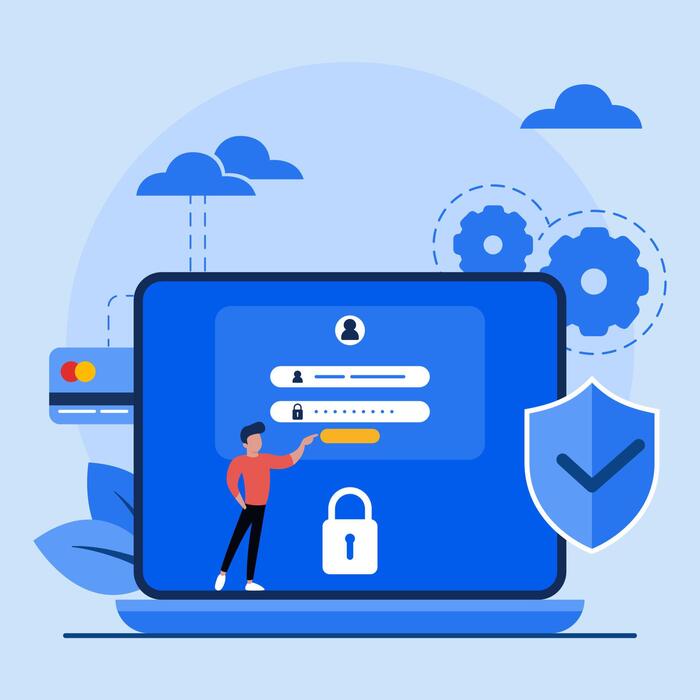 Cyber data security illustration